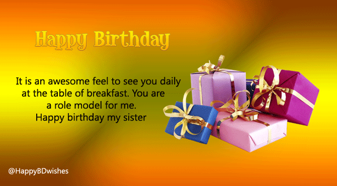Happy birthday wishes for Sister