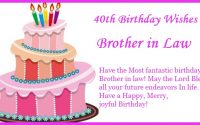 40th Birthday Wishes for Brother in Law